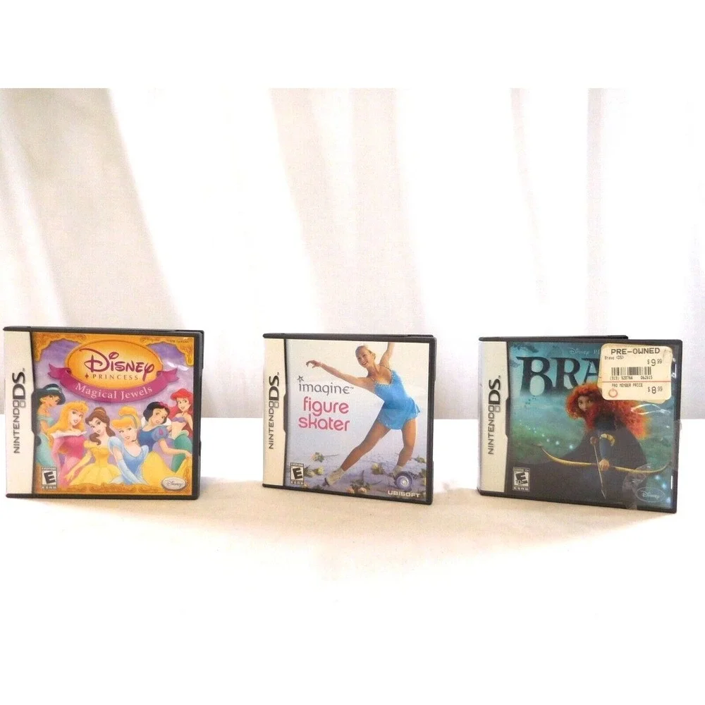 Nintendo DS 3 TESTED Disney Princess: Magical Jewels + Imagine Figure Skater +
